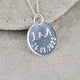 Sterling Silver Celebration Necklace. Silver round disc with 