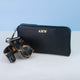 Monogram Leather Phone Purse with Patterned Strap