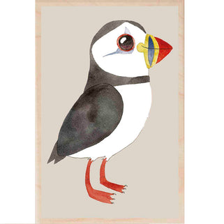 Puffin Wooden Postcard