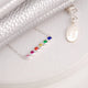 Personalised Sterling Silver Rainbow Bar Necklace