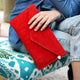 Personalised Suede Envelope Clutch Bag