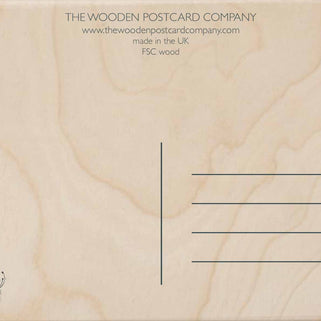 Wooden Postcard Puffin