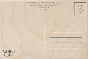 Wooden Postcard Puffin