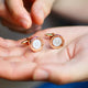 Rose Gold and Silver Coloured Porthole Cufflinks with initial 