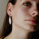 Sterling Silver and Rose Gold Vermeil Feather Earrings