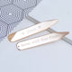 Rose gold collar stiffeners with 