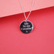 Silver Circle Disc Necklace with personalised 