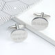 silver oval cufflinks with 
