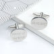 Personalised Oval Cufflinks and Tie Clip Set