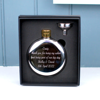 Personalised Porthole Window Hip Flask