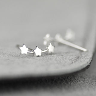 Sterling Silver Shooting Star Ear Climbers