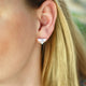 Sterling Silver Sparkle Bee Stud Earrings
