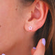 Sterling Silver Tiny Open Star Stud Earrings