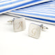 Personalised Classic Brushed Initial Cufflinks