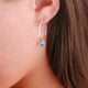 Sterling Silver Birthstone Hoop Earrings