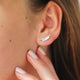 Sterling Silver Leaf Climber Earrings