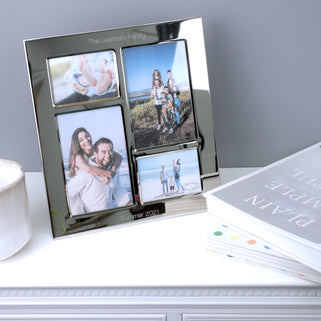 Personalised Collage Silver-Plated Photo Frame