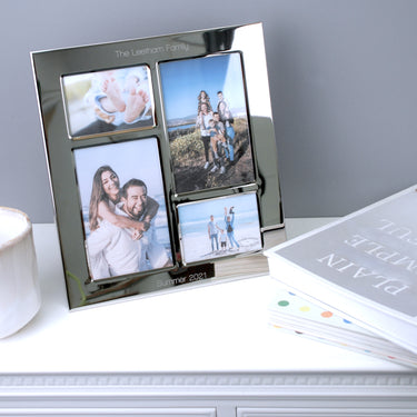 Personalised Collage Silver-Plated Photo Frame