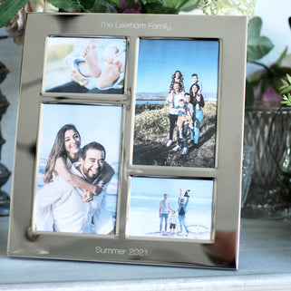 Personalised Collage Silver-Plated Photo Frame