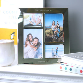 Personalised Collage Silver-Plated Photo Frame