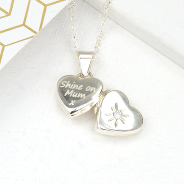 Personalised Sterling Silver Heart Locket