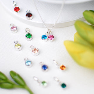 Personalised Sterling Silver Family Birthstone Necklace