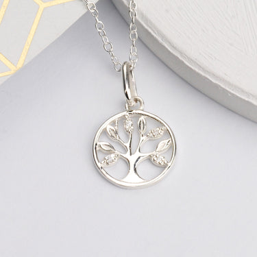 Personalised Tree of Life Sterling Silver Necklace