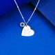 Personalised Sterling Silver Birthstone Heart Necklace