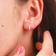 Sterling Silver Textured Petite Huggie Hoop Earrings