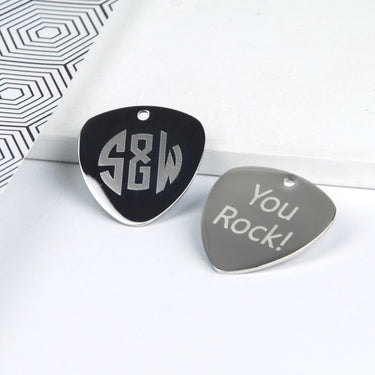 silver guitar plectrums with 
