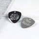 silver guitar plectrums with 