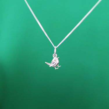 Personalised Winter Robin Charm Necklace