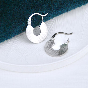 Silver Plated Small Coco Creole Hoop Earrings