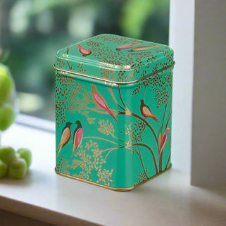 Sara Miller Green Birds Square Tin Small
