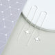 Sterling Silver Shining Christmas Star Threader Earrings