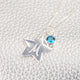 Personalised Sterling Silver Star Birthstone Necklace