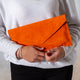 Personalised Suede Envelope Clutch Bag