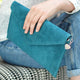 Personalised Suede Envelope Clutch Bag