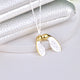 Personalised Sterling Silver and Gold Vermeil Sycamore Leaf Necklace