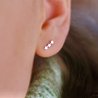Tiny climber online stud earrings
