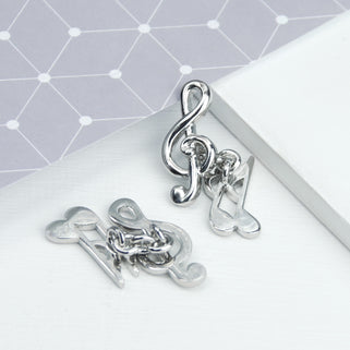 Personalised Treble Clef Musical Notes Cufflinks