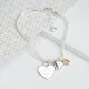 Personalised Triple Hearts Bracelet