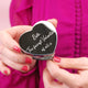 Personalised Silver Heart Compact Mirror