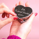 Personalised Silver Heart Compact Mirror