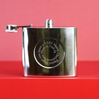 Personalised Spiral Engraved Hip Flask