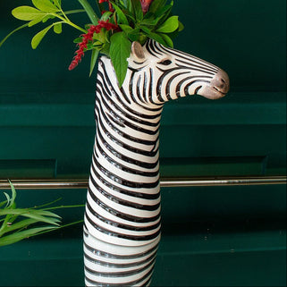 Zebra Flower Vase