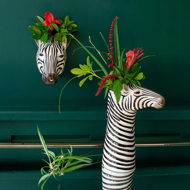 Zebra Flower Vase